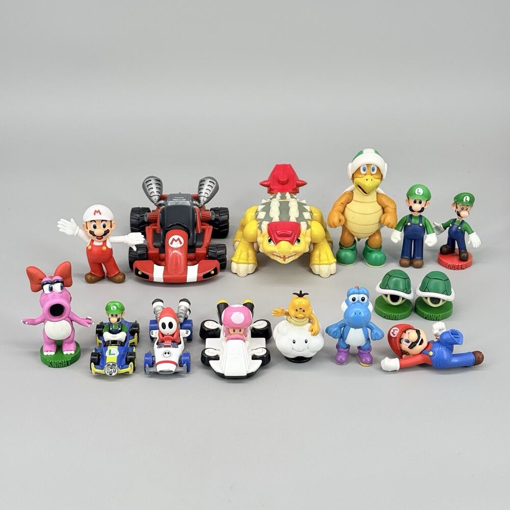 Nintendo Jakks Super Mario World Figures Lot Kart Racers Luigi Mario Shy Guy +